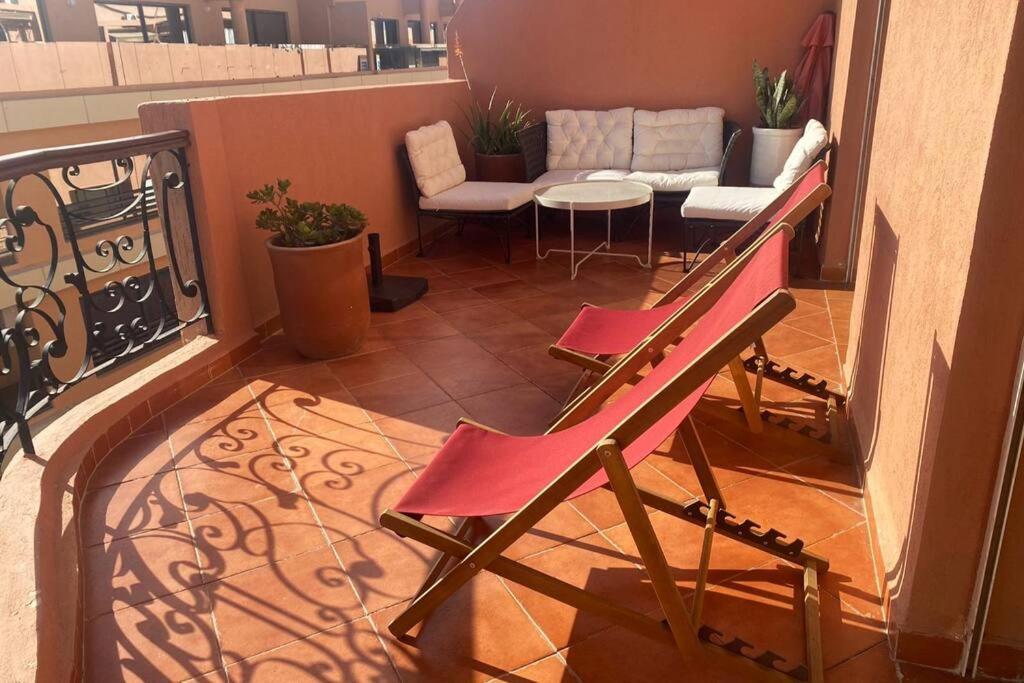 Ferienwohnung Sunny Terrace & Comfy Beds In Marrakech Marrakesch Exterior foto